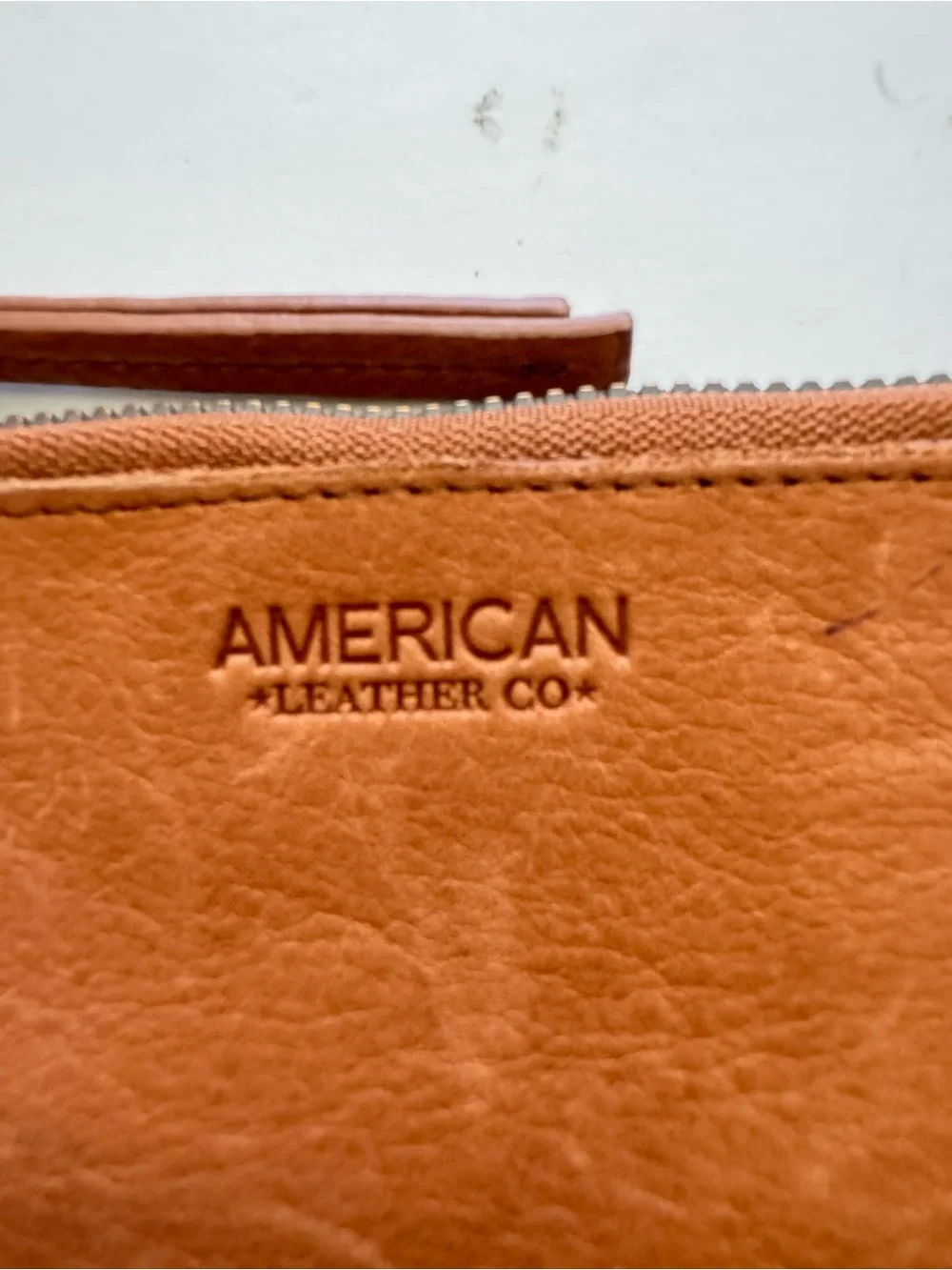 American Leather Co. Tan Leather Card Holder Coin Purse